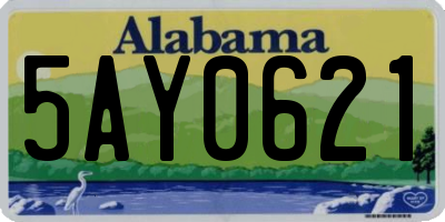 AL license plate 5AY0621