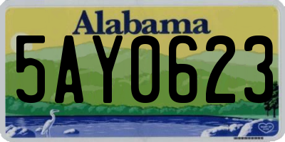 AL license plate 5AY0623