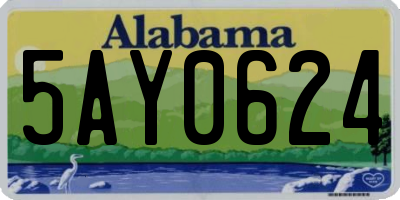 AL license plate 5AY0624