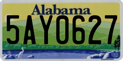 AL license plate 5AY0627