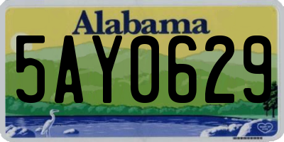 AL license plate 5AY0629
