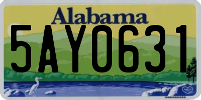 AL license plate 5AY0631