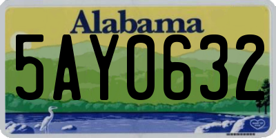 AL license plate 5AY0632