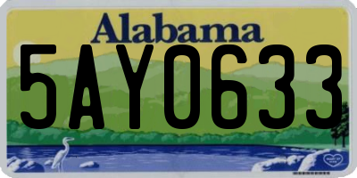 AL license plate 5AY0633