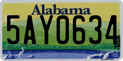 AL license plate 5AY0634