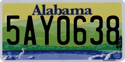 AL license plate 5AY0638
