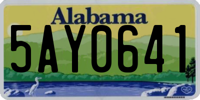 AL license plate 5AY0641