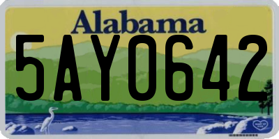AL license plate 5AY0642