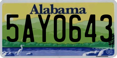 AL license plate 5AY0643