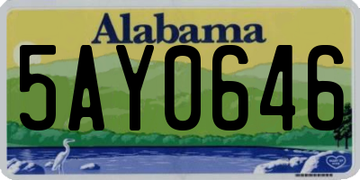 AL license plate 5AY0646