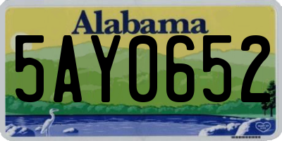 AL license plate 5AY0652