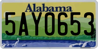 AL license plate 5AY0653
