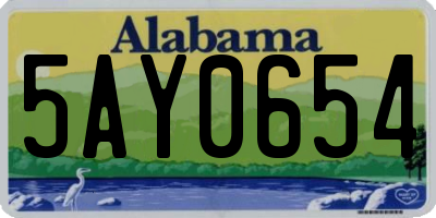 AL license plate 5AY0654