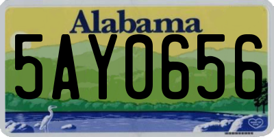 AL license plate 5AY0656