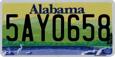 AL license plate 5AY0658