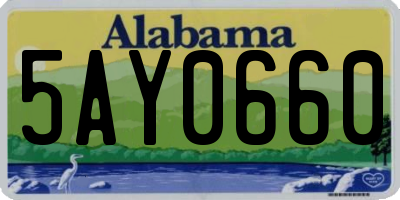 AL license plate 5AY0660