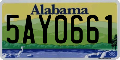 AL license plate 5AY0661