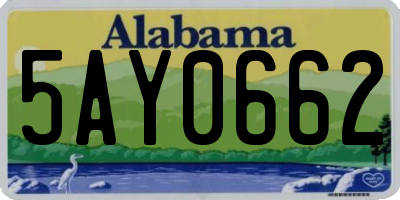 AL license plate 5AY0662