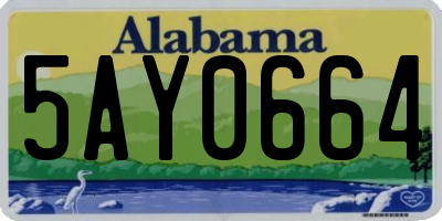 AL license plate 5AY0664