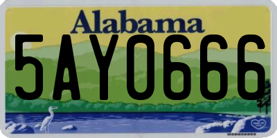 AL license plate 5AY0666