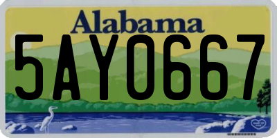 AL license plate 5AY0667