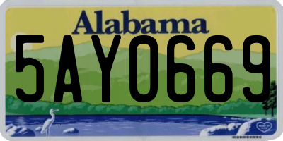 AL license plate 5AY0669