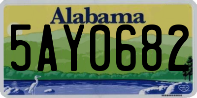 AL license plate 5AY0682