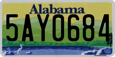 AL license plate 5AY0684