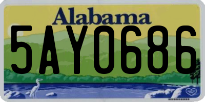 AL license plate 5AY0686