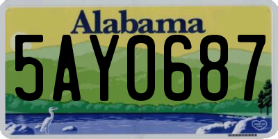 AL license plate 5AY0687