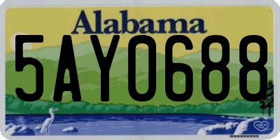 AL license plate 5AY0688