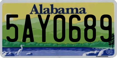AL license plate 5AY0689