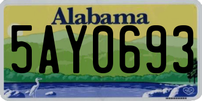 AL license plate 5AY0693