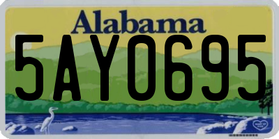 AL license plate 5AY0695