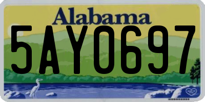 AL license plate 5AY0697
