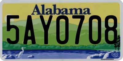 AL license plate 5AY0708