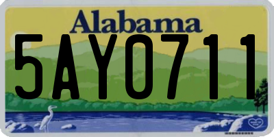 AL license plate 5AY0711