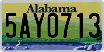 AL license plate 5AY0713