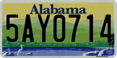 AL license plate 5AY0714