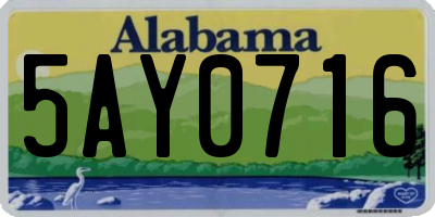 AL license plate 5AY0716
