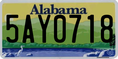 AL license plate 5AY0718
