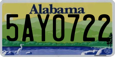 AL license plate 5AY0722