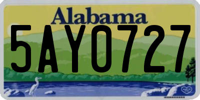 AL license plate 5AY0727