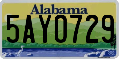 AL license plate 5AY0729