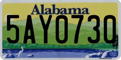 AL license plate 5AY0730