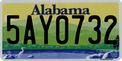 AL license plate 5AY0732