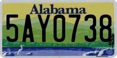 AL license plate 5AY0738