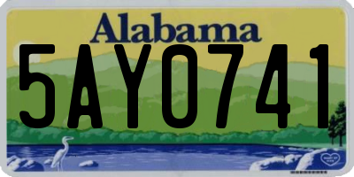 AL license plate 5AY0741