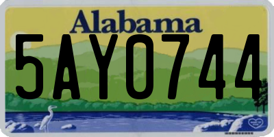 AL license plate 5AY0744