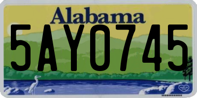 AL license plate 5AY0745